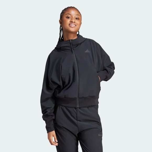 adidas Pants - Adidas ZNE Tracksuit Set Women Medium Black Full Zip Hoodie Joggers Athleisure